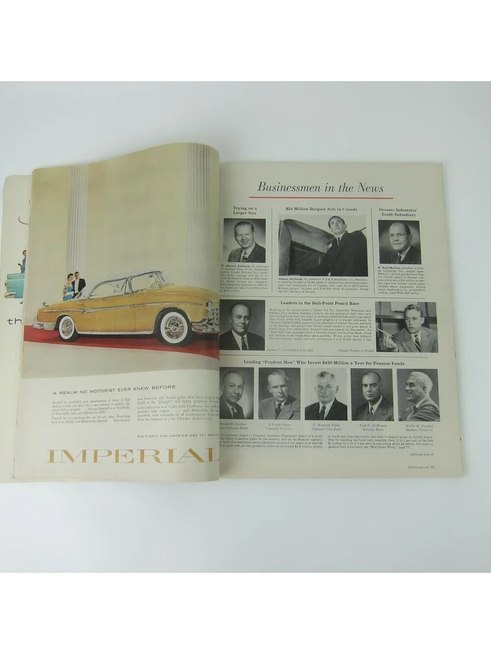 Vintage FORTUNE Magazine March 1955 Campbell Soup Morrell's McCallum Ford Buick